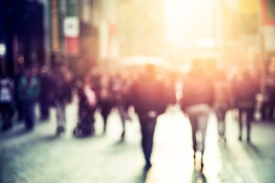 People walking on street