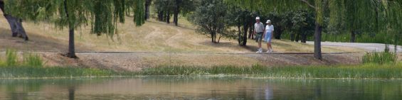 People walking on Lema Trails