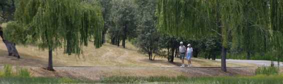 People walking on Lema Trails