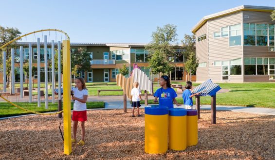 Children playing on playground