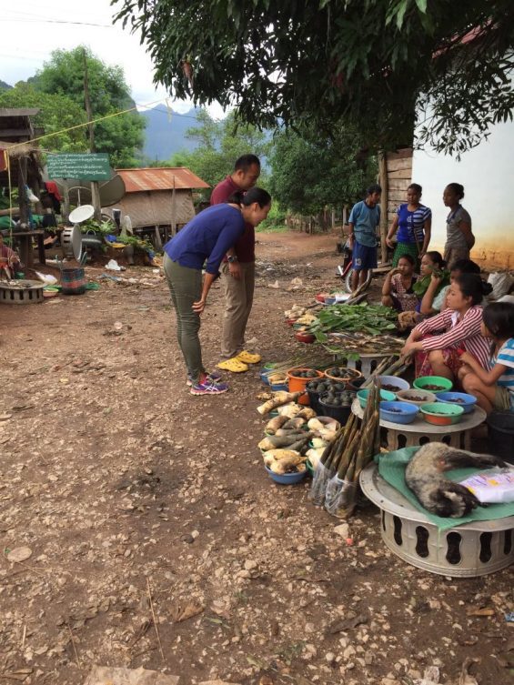 Person shopping at the local market