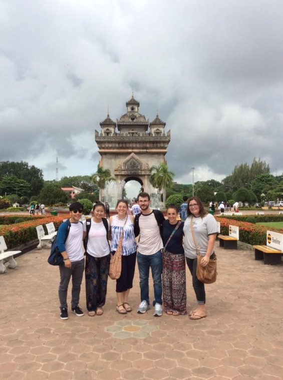 Group photo in front of building