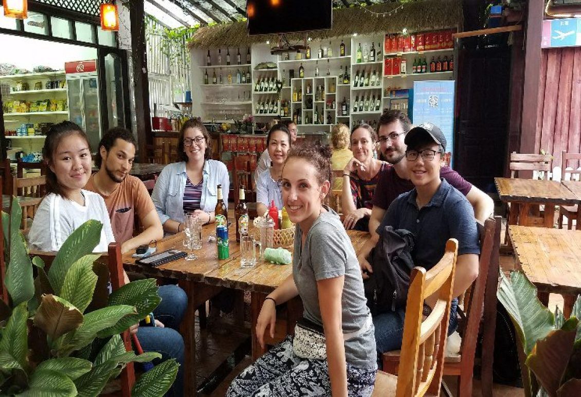 People sitting around table