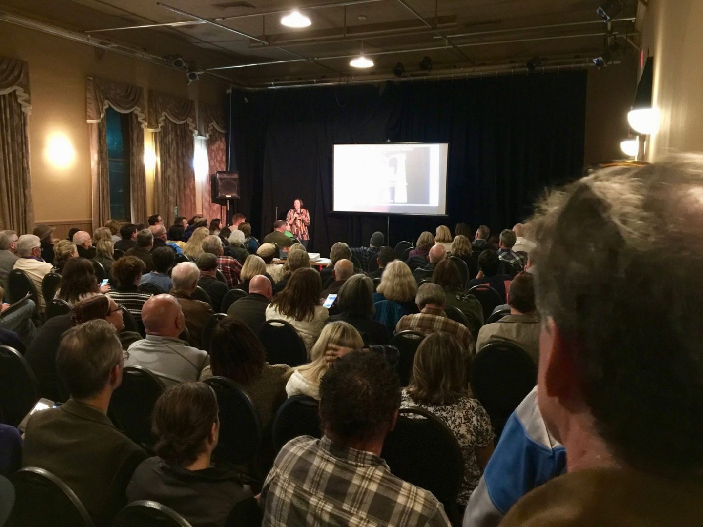 People watching a presentation