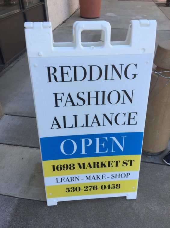 Redding Fashion Alliance sign