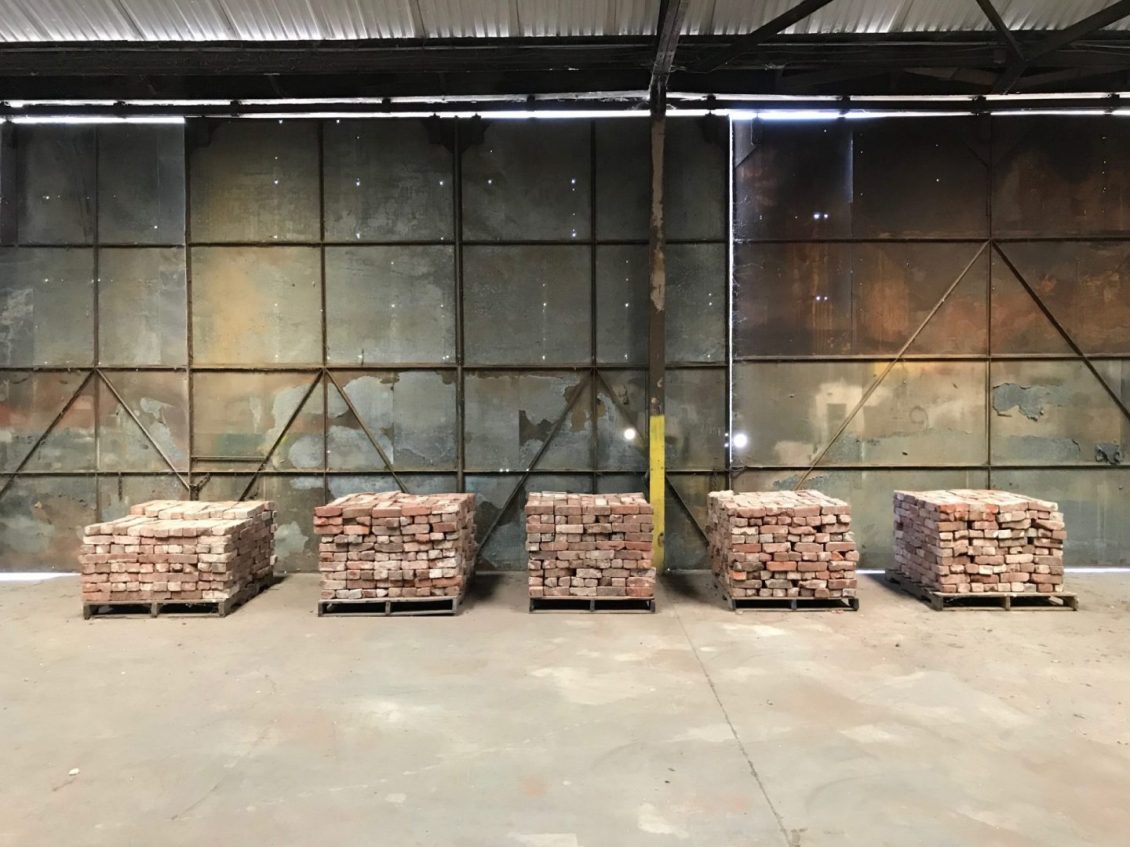Pallets of bricks