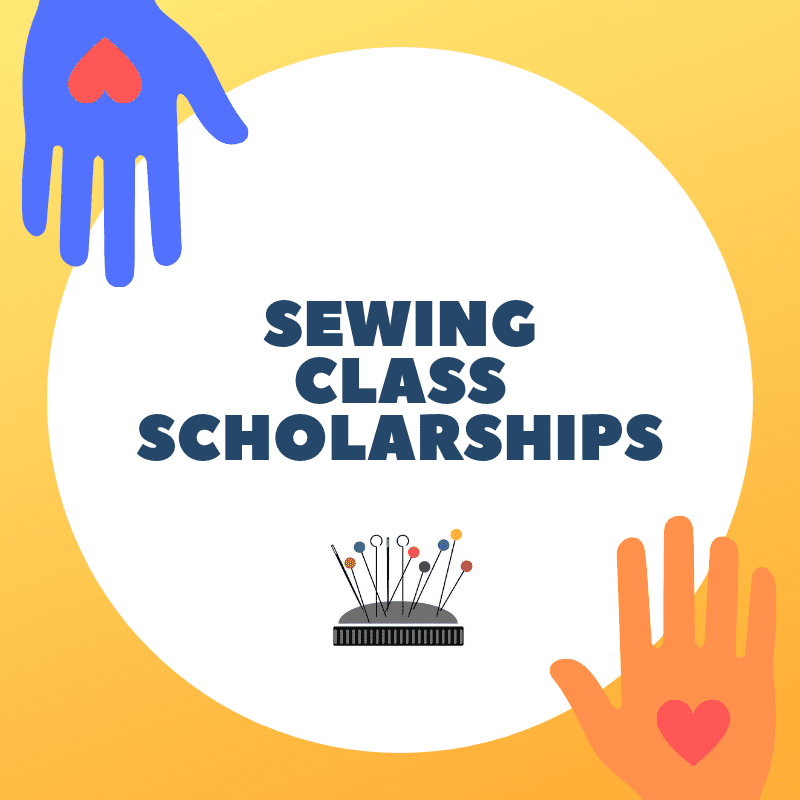 Sewing class scholarships banner