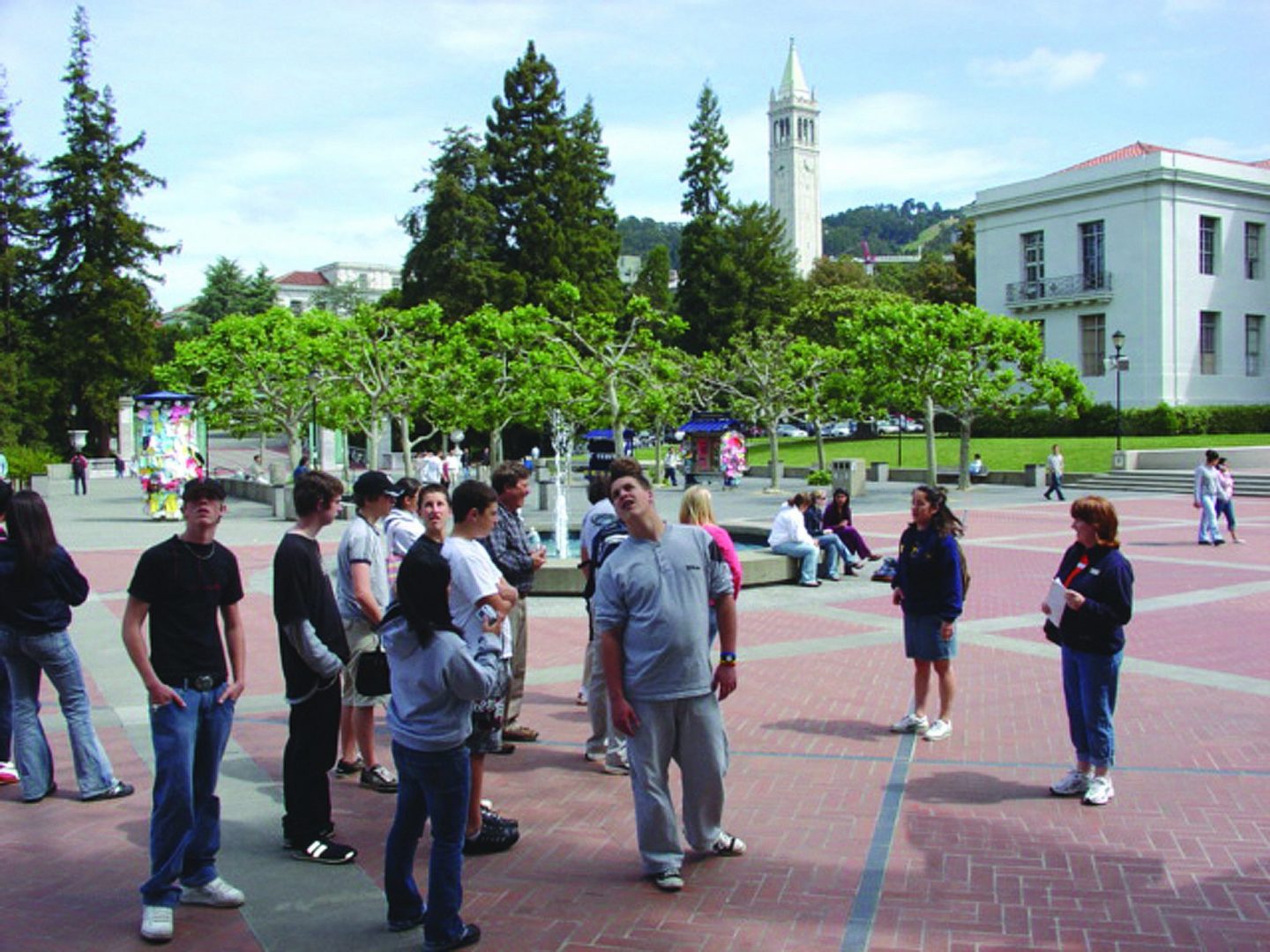 People standing in public square