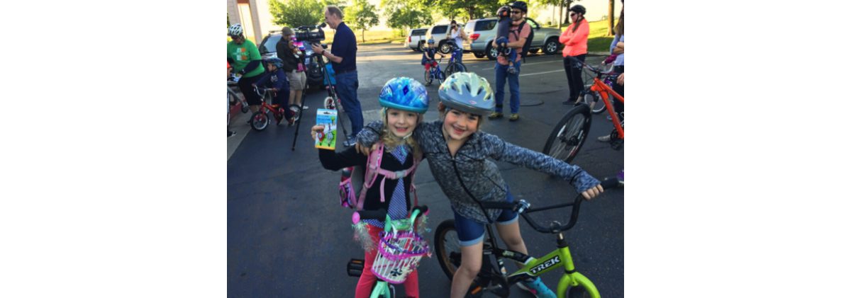 Children on bicycles