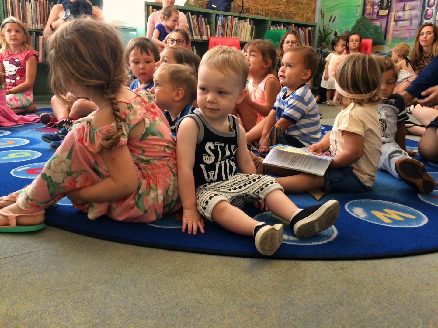 Children listening to a speaker