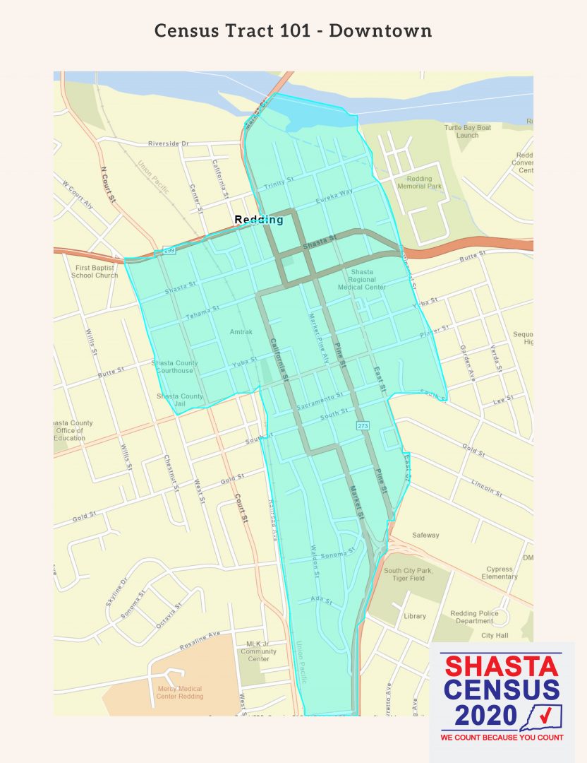 Map of Redding CA