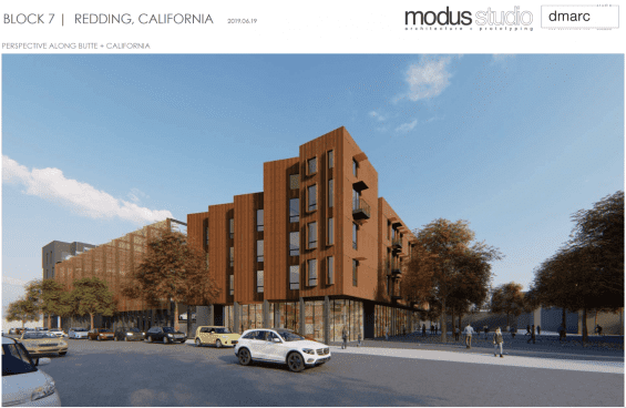 Redding California Street Development render