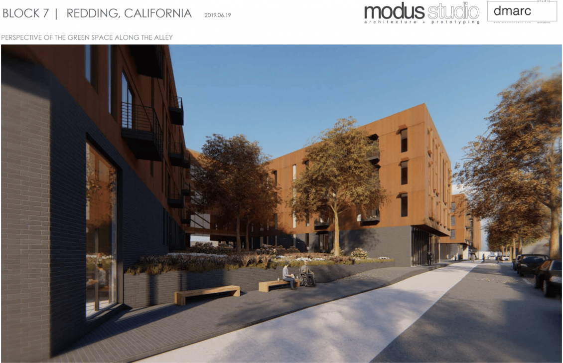 Redding California Street Development render