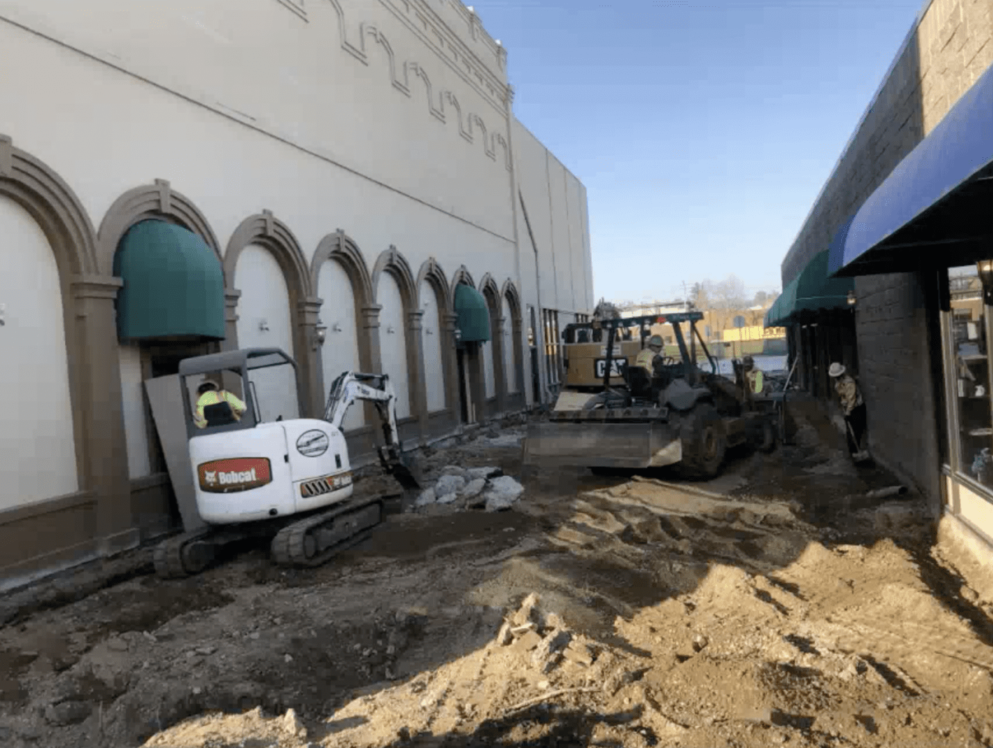 People working construction