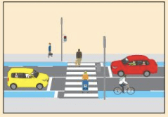 illustration of people crossing a road