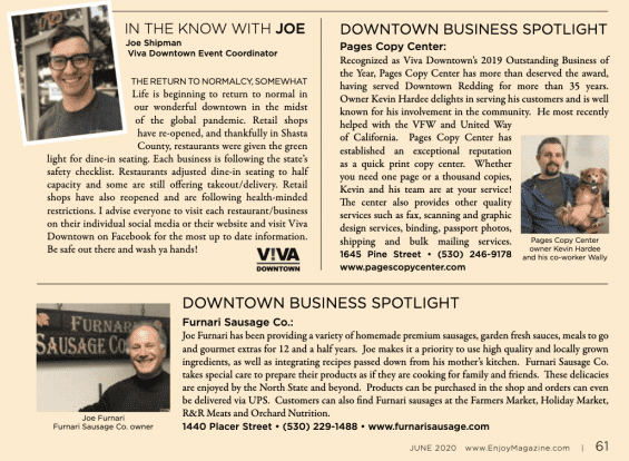 Noteworthy Businesses in Downtown Redding banner