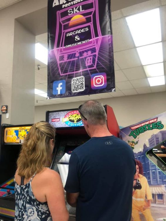 People in arcade
