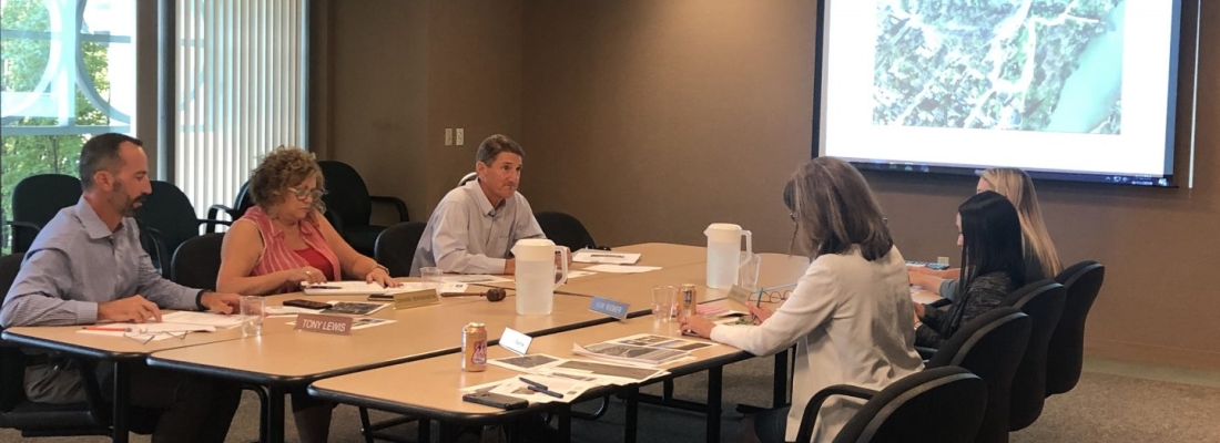 Sharing Downtown Updates at Community Services Advisory Commission